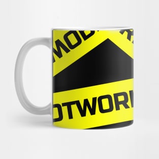 DO NOT WORK Yellow lines tape Mug